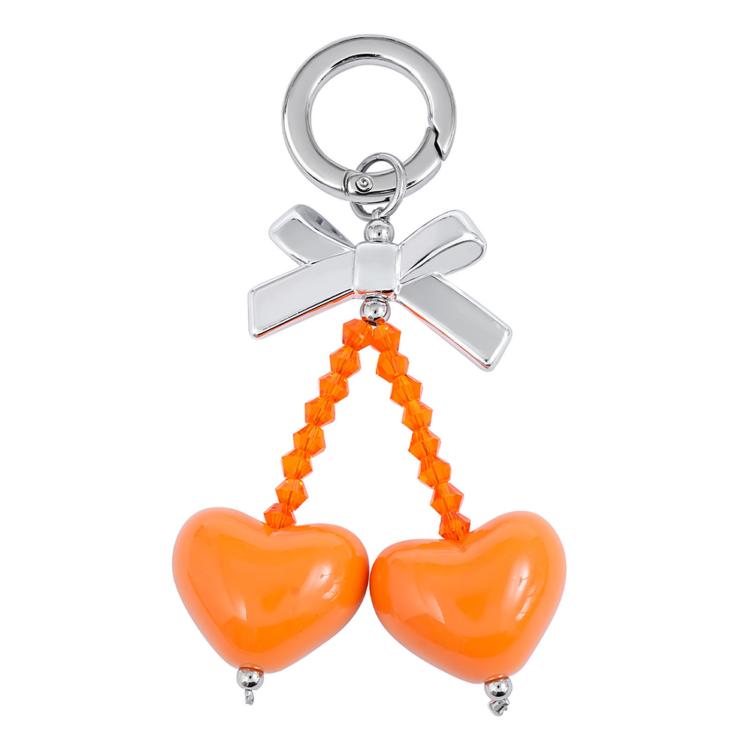 Dopamine Bow Heart-Shaped Ornament Cell Phone Strap