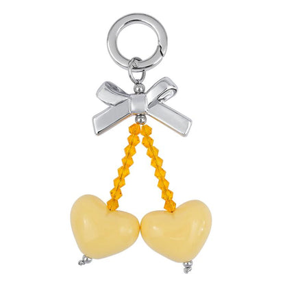 Dopamine Bow Heart-Shaped Ornament Cell Phone Strap