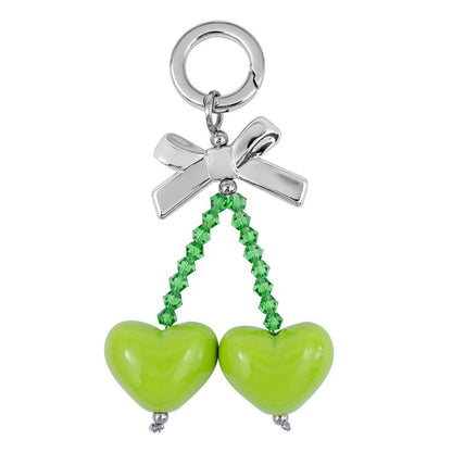 Dopamine Bow Heart-Shaped Ornament Cell Phone Strap