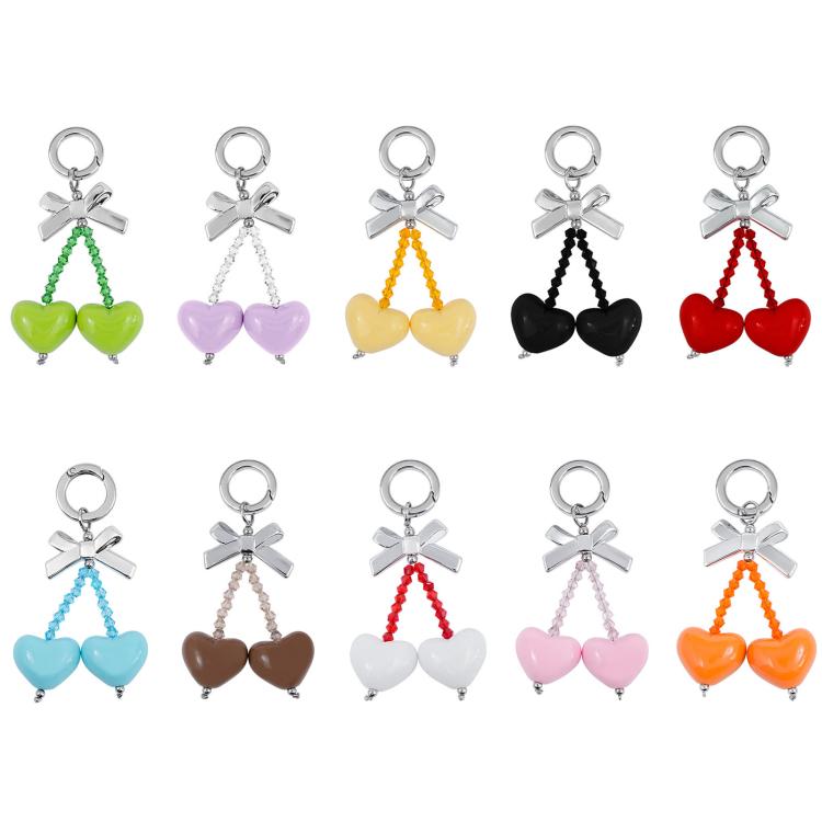 Dopamine Bow Heart-Shaped Ornament Cell Phone Strap