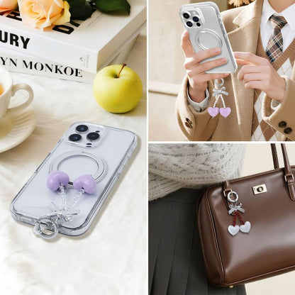 Dopamine Bow Heart-Shaped Ornament Cell Phone Strap