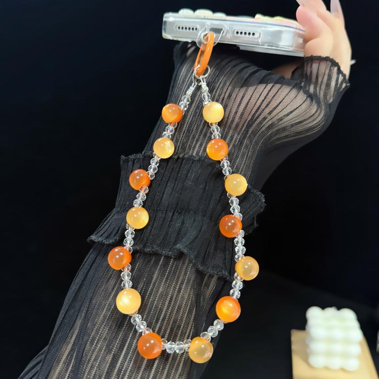 Solid Gradient Jelly Fine Crystal Beaded Chain, Pink, Colorful, Purple, Orange