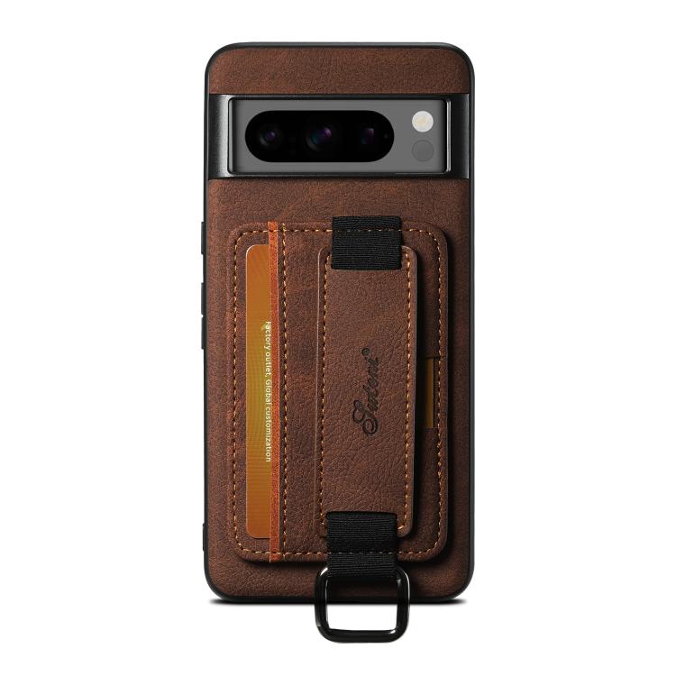 Suteni H13 Litchi Leather Wrist Strap Wallet Back Phone Case, For Google Pixel 11 Pro XL, For Google Pixel 11 Pro, For Google Pixel 11