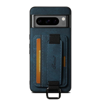 Suteni H13 Litchi Leather Wrist Strap Wallet Back Phone Case, For Google Pixel 11 Pro XL, For Google Pixel 11 Pro, For Google Pixel 11