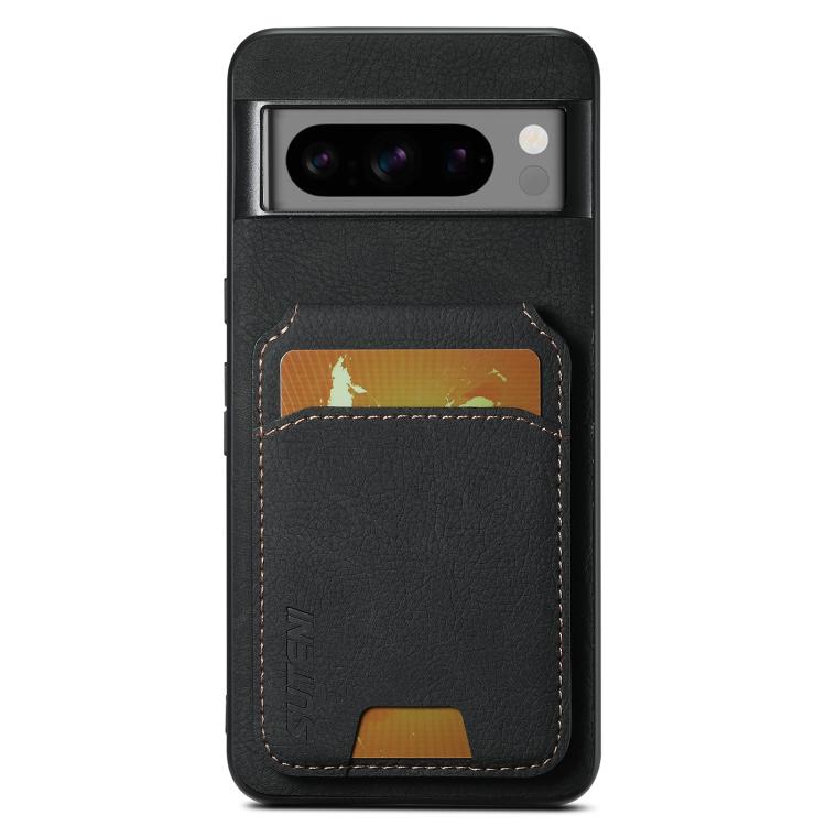 Suteni H02 Litchi Leather Card Wallet Stand Back Phone Case, For Google Pixel 11 Pro XL, For Google Pixel 11, For Google Pixel 11 Pro