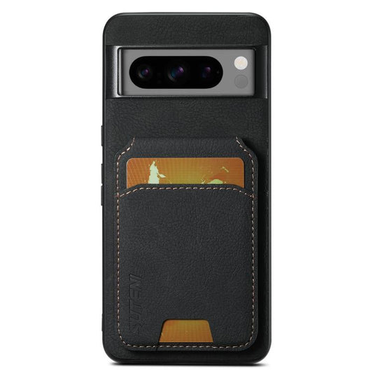 Suteni H02 Litchi Leather Card Wallet Stand Back Phone Case, For Google Pixel 11 Pro XL, For Google Pixel 11, For Google Pixel 11 Pro