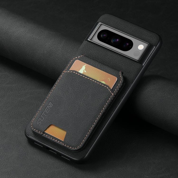 Suteni H02 Litchi Leather Card Wallet Stand Back Phone Case, For Google Pixel 11 Pro XL, For Google Pixel 11, For Google Pixel 11 Pro