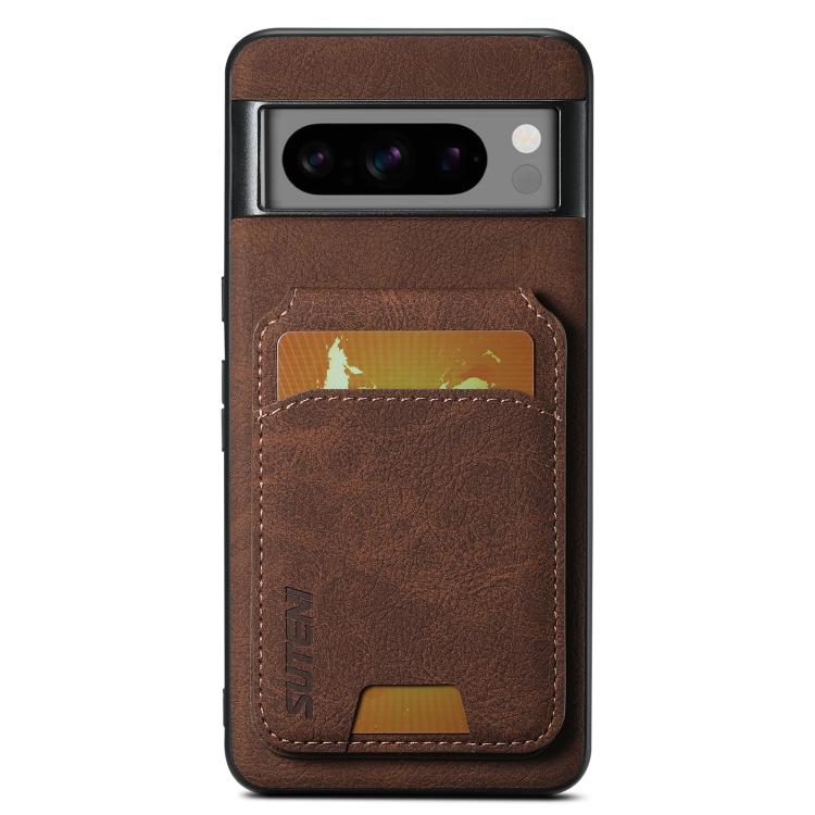 Suteni H02 Litchi Leather Card Wallet Stand Back Phone Case, For Google Pixel 11 Pro XL, For Google Pixel 11, For Google Pixel 11 Pro