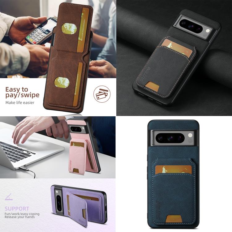 Suteni H02 Litchi Leather Card Wallet Stand Back Phone Case, For Google Pixel 11 Pro XL, For Google Pixel 11, For Google Pixel 11 Pro