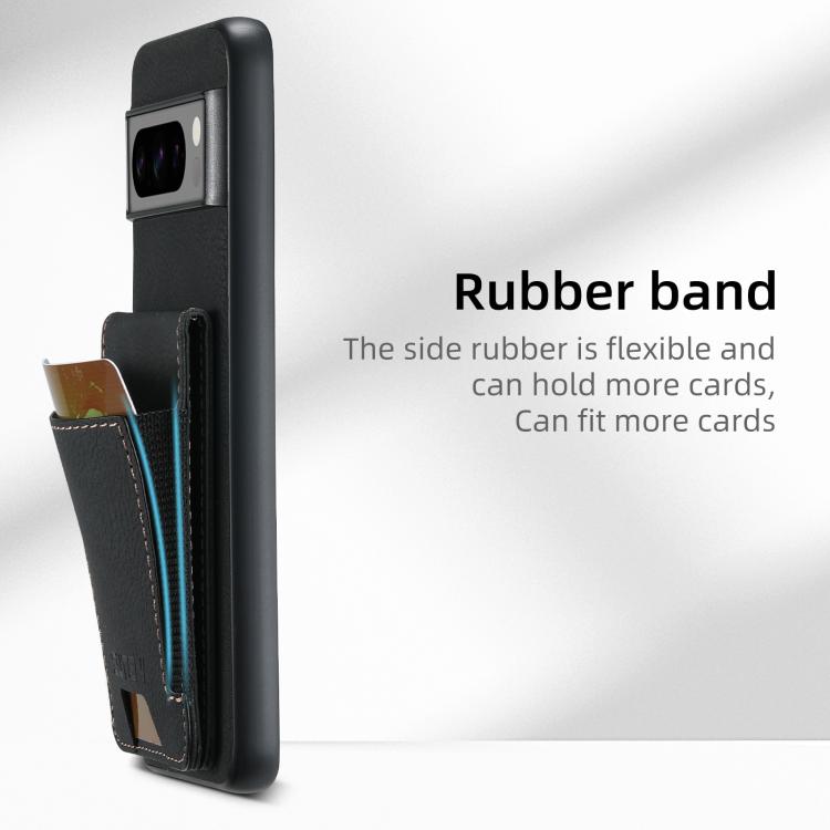 Suteni H03 Litchi Leather Card Bag Stand Back Phone Case, For Google Pixel 11 Pro XL, For Google Pixel 11, For Google Pixel 11 Pro