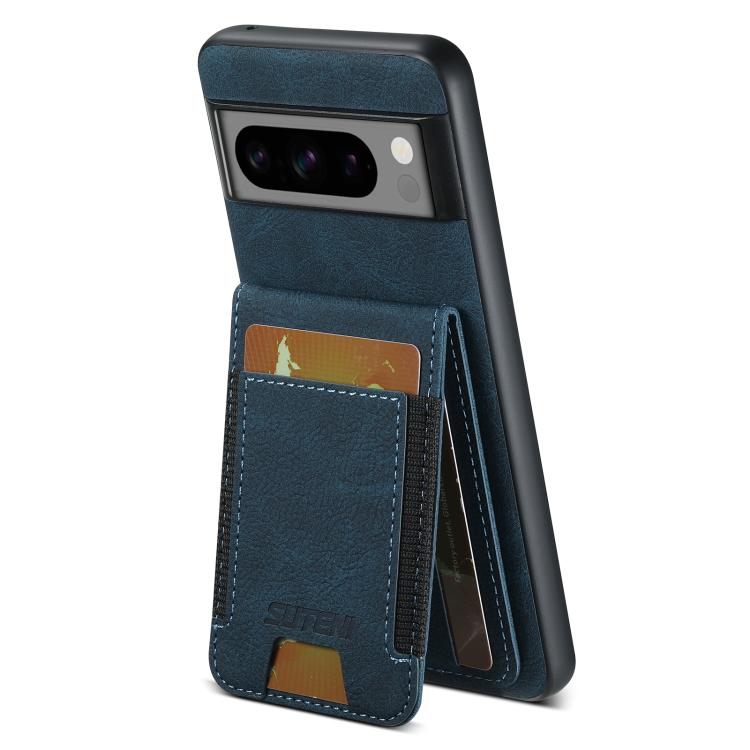 Suteni H03 Litchi Leather Card Bag Stand Back Phone Case, For Google Pixel 11 Pro XL, For Google Pixel 11, For Google Pixel 11 Pro