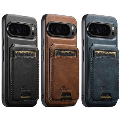 Suteni H15 Oil Eax Leather Detachable Wallet Back Phone Case, For Google Pixel 11 Pro XL, For Google Pixel 11, For Google Pixel 11 Pro