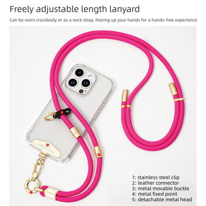 Detachable Adjustable Clip-On 2-in-1 Anti-Loss Cell Phone Lanyard