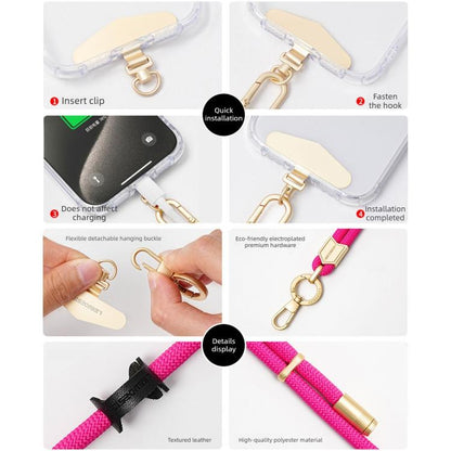 Detachable Adjustable Clip-On 2-in-1 Anti-Loss Cell Phone Lanyard