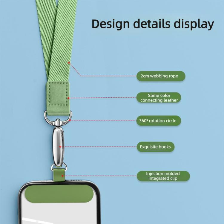 Wide-Weave Wrist Strap Shock-Resistant Cell Phone Lanyard