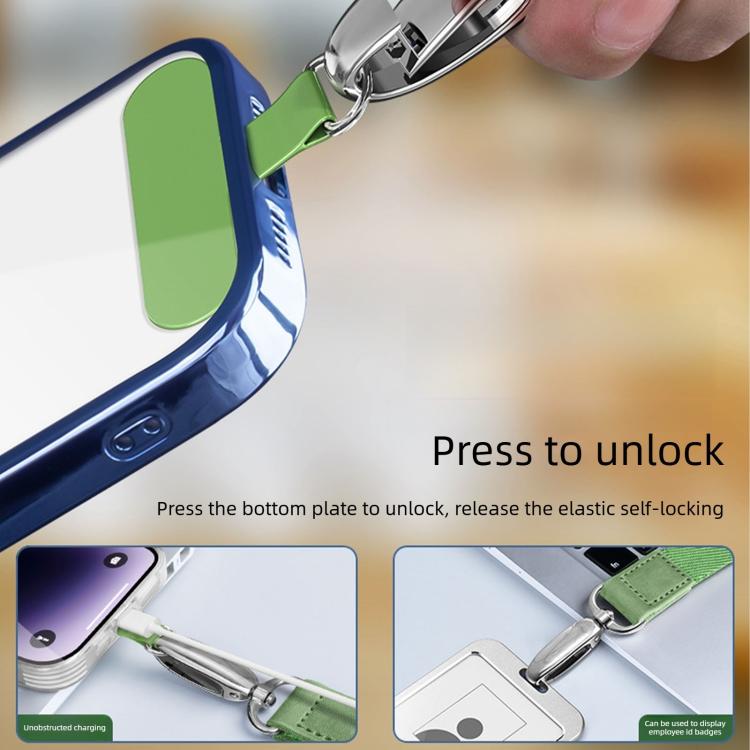 Wide-Weave Wrist Strap Shock-Resistant Cell Phone Lanyard