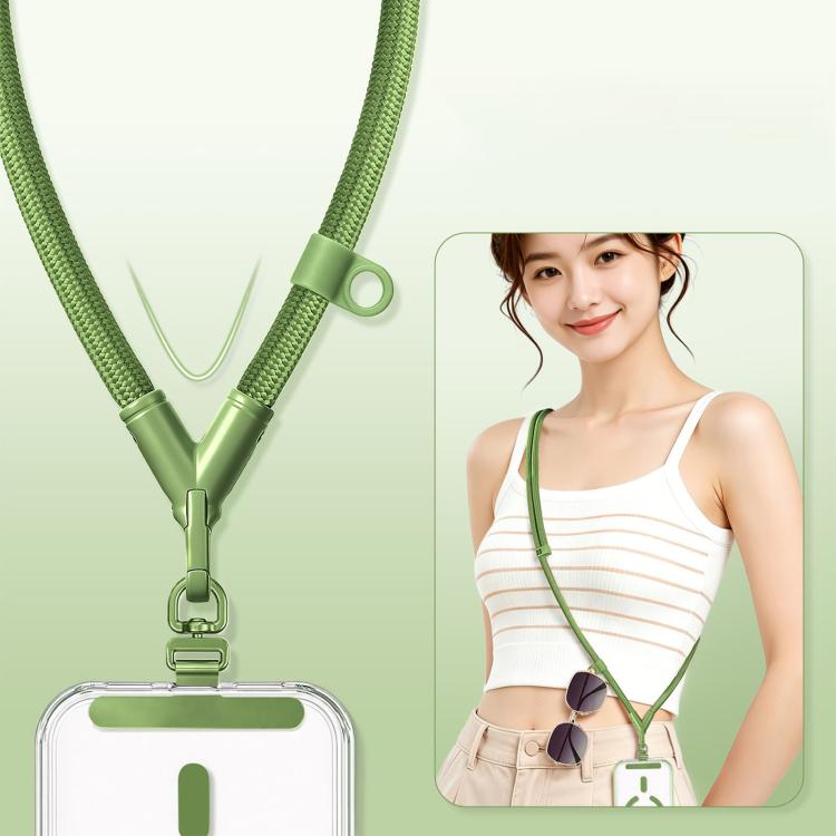 Adjustable V-Neck Anti-Loss Anti-Theft Cell Phone Lanyard With Silicone Loop, Minimalist Version, Ring Version
