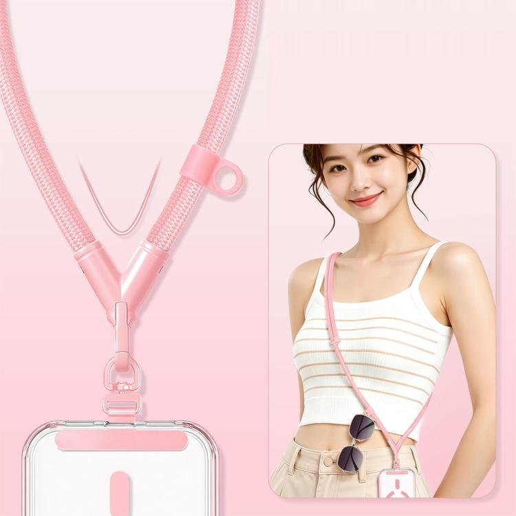 Adjustable V-Neck Anti-Loss Anti-Theft Cell Phone Lanyard With Silicone Loop, Minimalist Version, Ring Version