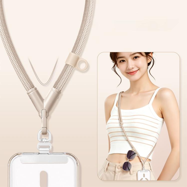 Adjustable V-Neck Anti-Loss Anti-Theft Cell Phone Lanyard With Silicone Loop, Minimalist Version, Ring Version