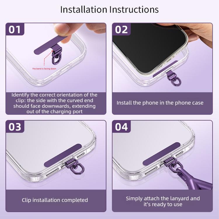 Adjustable V-Neck Anti-Loss Anti-Theft Cell Phone Lanyard With Silicone Loop, Minimalist Version, Ring Version