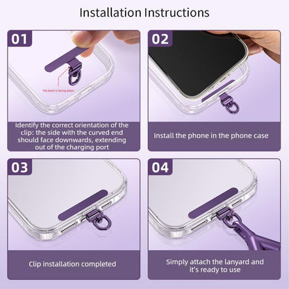 Adjustable V-Neck Anti-Loss Anti-Theft Cell Phone Lanyard With Silicone Loop, Minimalist Version, Ring Version