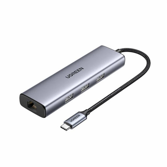 UGREEN CM512-15598 6 in 1 Hub HD Gigabit Ethernet Docking Station with PD 100W Charging Port, CM512-15598