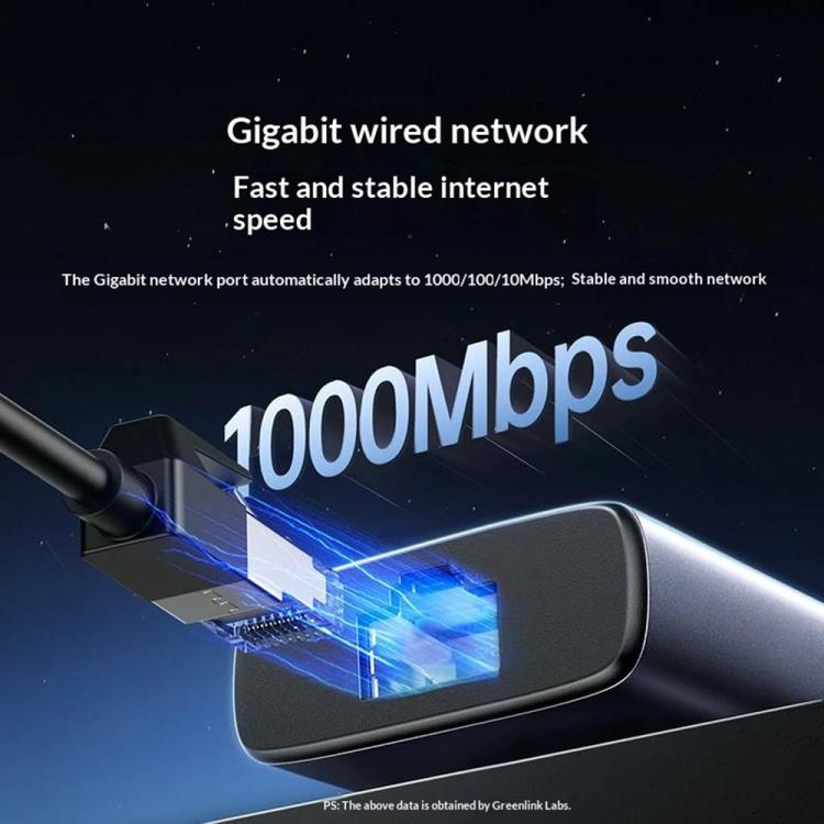 UGREEN CM512-45000 4K / 60Hz HD Output Gigabit Ethernet Adapter 6 in 1 USB-C Hub Docking Station, CM512-45000