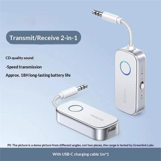UGREEN CM872-45812 3.5mm Audio Headphones Adapter 2-in-1 Bluetooth 6.0 Transmitter Receiver