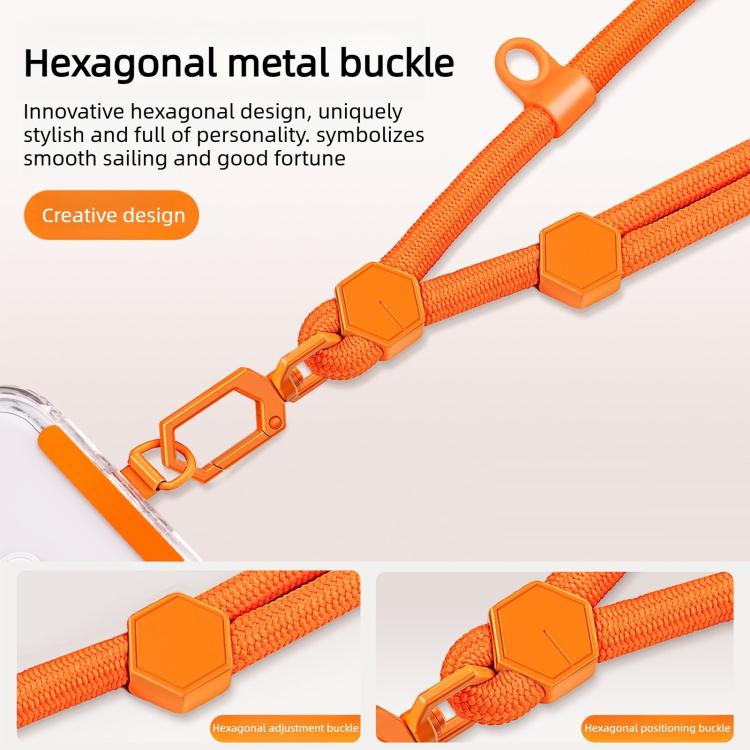 Adjustable Hexagonal Anti-Loss Cell Phone Lanyard With Silicone Loop