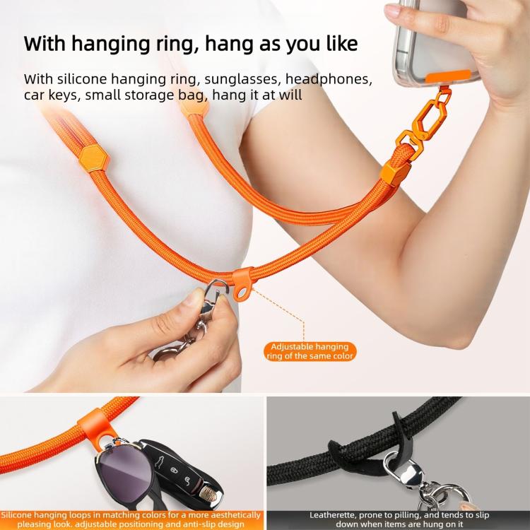 Adjustable Hexagonal Anti-Loss Cell Phone Lanyard With Silicone Loop