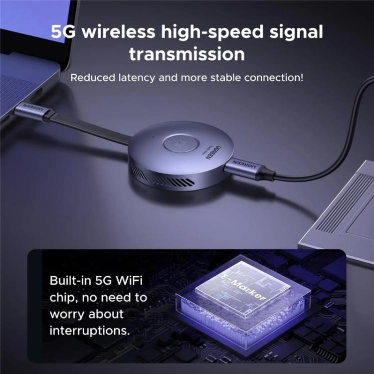 UGREEN S309-75500 HD 1080P / 60Hz 5.8G Magnetic Wireless Transmitter and Receiver Kit