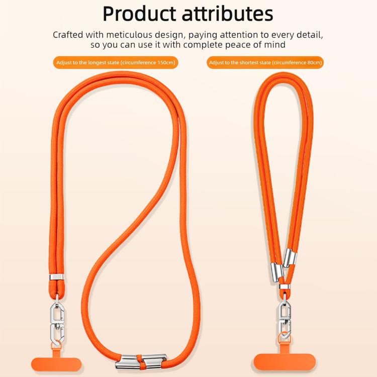 Adjustable Diamond-Shaped Double-Clip Tangle-Free Cell Phone Lanyard