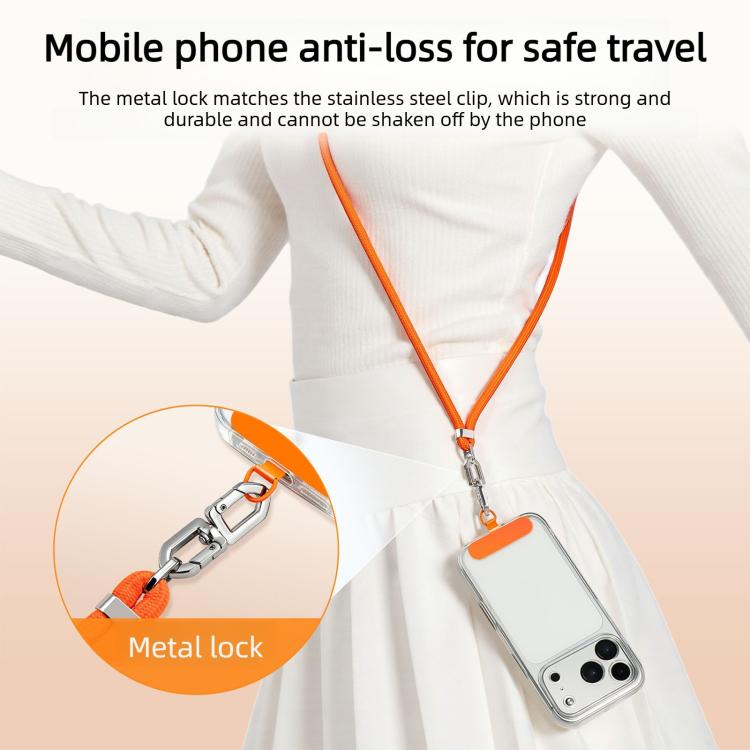 Adjustable Diamond-Shaped Double-Clip Tangle-Free Cell Phone Lanyard
