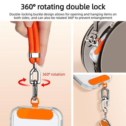 Adjustable Diamond-Shaped Double-Clip Tangle-Free Cell Phone Lanyard