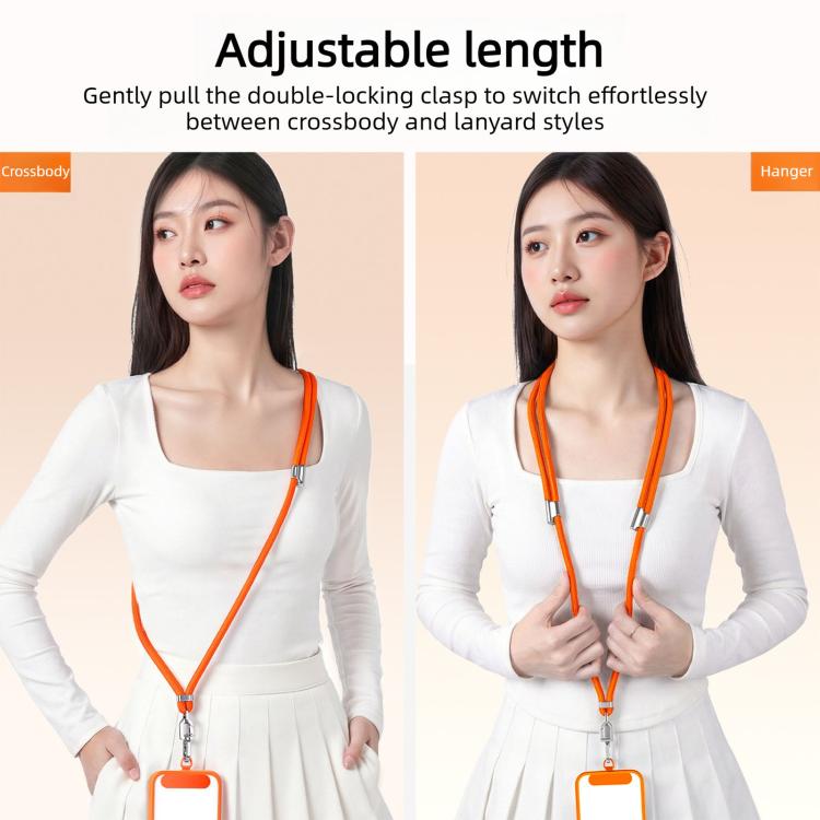 Adjustable Diamond-Shaped Double-Clip Tangle-Free Cell Phone Lanyard