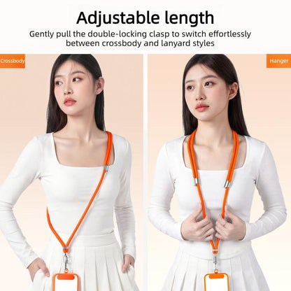 Adjustable Diamond-Shaped Double-Clip Tangle-Free Cell Phone Lanyard