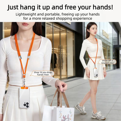 Adjustable Diamond-Shaped Double-Clip Tangle-Free Cell Phone Lanyard