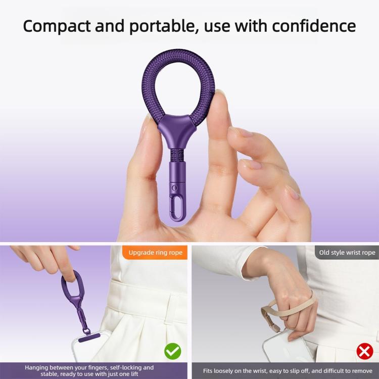Anti-Loss Anti-Theft Self-Locking Lanyard Metal Clasp Cell Phone Lanyard