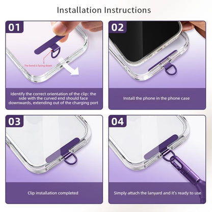 Anti-Loss Anti-Theft Self-Locking Lanyard Metal Clasp Cell Phone Lanyard