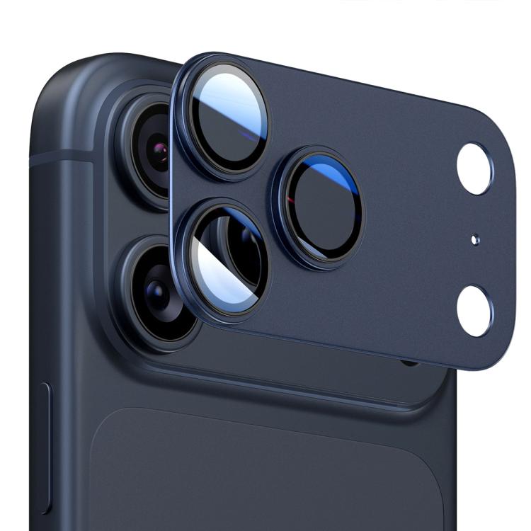 ENKAY Anti-reflection Camera Lens Frosted Armor Aluminium Alloy Tempered Glass Film, For iPhone 18 Pro, For iPhone 18 Pro Max