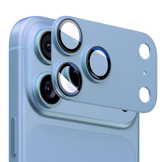ENKAY Anti-reflection Camera Lens Frosted Armor Aluminium Alloy Tempered Glass Film, For iPhone 18 Pro, For iPhone 18 Pro Max