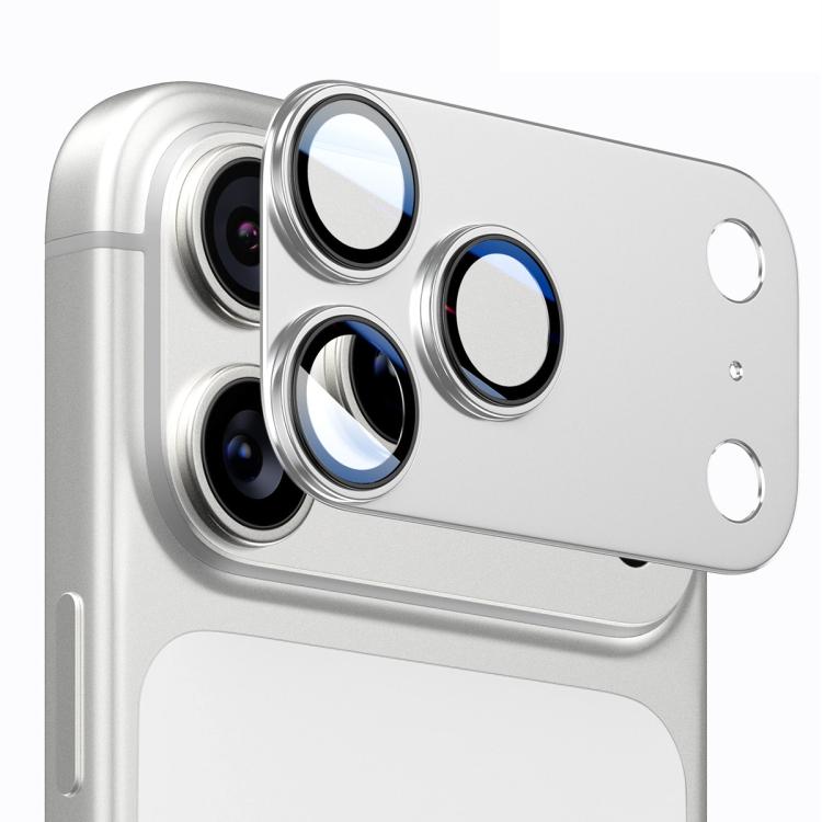 ENKAY Anti-reflection Camera Lens Frosted Armor Aluminium Alloy Tempered Glass Film, For iPhone 18 Pro, For iPhone 18 Pro Max