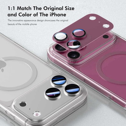 ENKAY Anti-reflection Camera Lens Frosted Armor Aluminium Alloy Tempered Glass Film, For iPhone 18 Pro, For iPhone 18 Pro Max