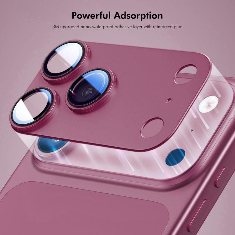ENKAY Anti-reflection Camera Lens Frosted Armor Aluminium Alloy Tempered Glass Film, For iPhone 18 Pro, For iPhone 18 Pro Max