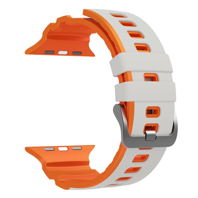 Trail Style Two Color Silicone Watch Band, For Apple Watch 46mm / 49mm / 45mm / 44mm
