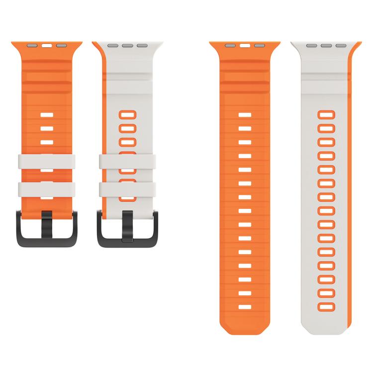 Trail Style Two Color Silicone Watch Band, For Apple Watch 46mm / 49mm / 45mm / 44mm