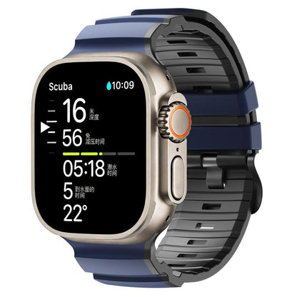 Trail Style Two Color Silicone Watch Band, For Apple Watch 46mm / 49mm / 45mm / 44mm