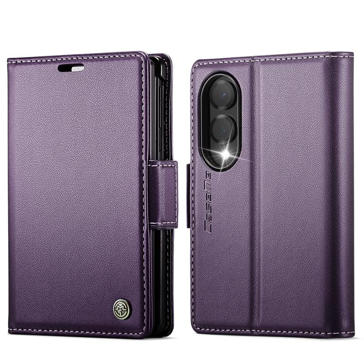 CaseMe 023 Butterfly Buckle Litchi Texture RFID Anti-theft Leather Phone Case, For Galaxy Z Fold8 5G, For Galaxy Z Fold8 Ultra 5G