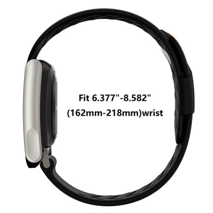 Black Bezel Resin Coating Two Color Silicone Watch Band, For WHOOP 5.0