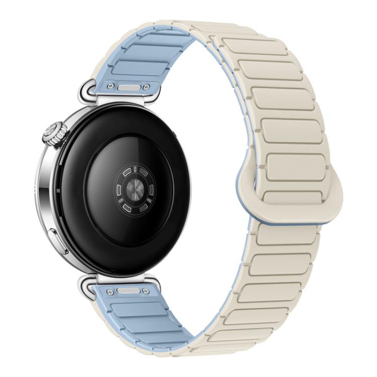 Press Button I-Shaped Magnetic Silicone Watch Band, 18mm, 20mm, 22mm